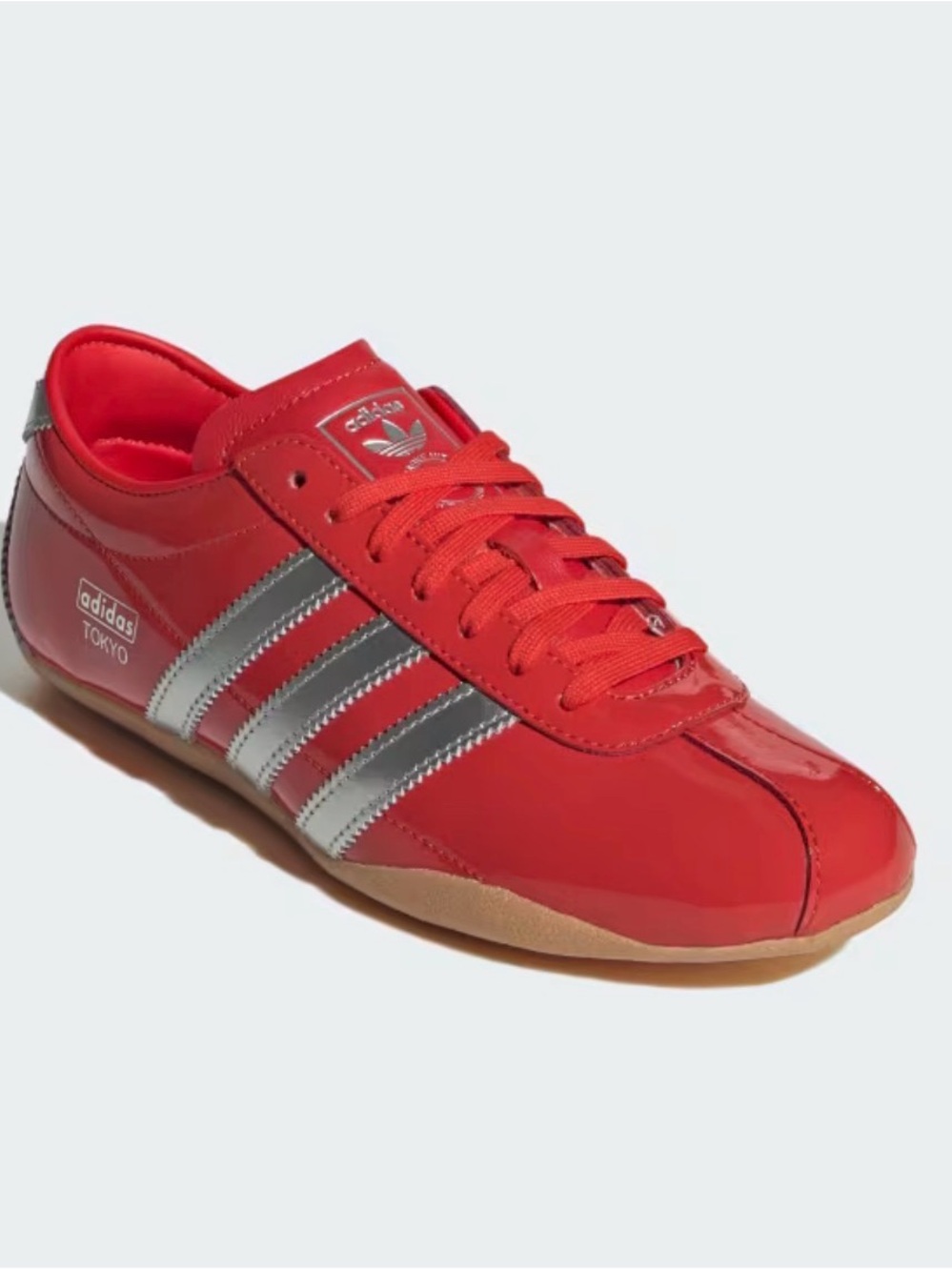 adidas Red and Silver Tokyo Sneakers - Picture 5 of 9